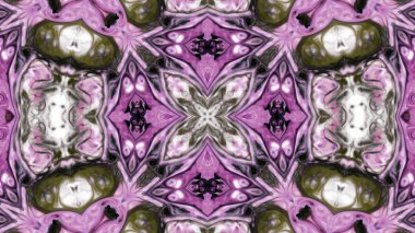 Soyut boya fırça mürekkep patlayabilir formanın düzgün kavramı simetrik desen süs dekoratif Kaleidoscope hareketi geometrik daire ve yıldız şekiller