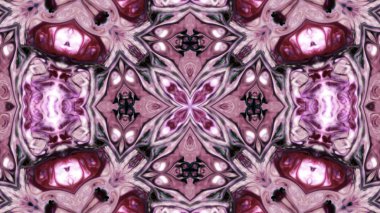 Soyut boya fırça mürekkep patlayabilir formanın düzgün kavramı simetrik desen süs dekoratif Kaleidoscope hareketi geometrik daire ve yıldız şekiller