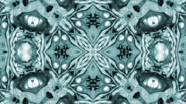 Soyut boya fırça mürekkep patlayabilir formanın düzgün kavramı simetrik desen süs dekoratif Kaleidoscope hareketi geometrik daire ve yıldız şekiller