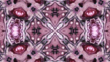 Soyut boya fırça mürekkep patlayabilir formanın düzgün kavramı simetrik desen süs dekoratif Kaleidoscope hareketi geometrik daire ve yıldız şekiller