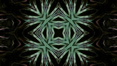 Soyut boya fırça mürekkep patlayabilir formanın düzgün kavramı simetrik desen süs dekoratif Kaleidoscope hareketi geometrik daire ve yıldız şekiller