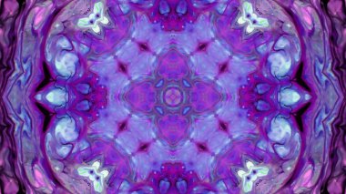 Soyut boya fırça mürekkep patlayabilir formanın düzgün kavramı simetrik desen süs dekoratif Kaleidoscope hareketi geometrik daire ve yıldız şekiller