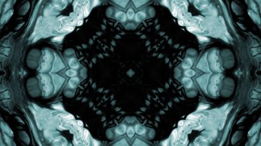 Soyut boya fırça mürekkep patlayabilir formanın düzgün kavramı simetrik desen süs dekoratif Kaleidoscope hareketi geometrik daire ve yıldız şekiller