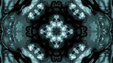 Soyut boya fırça mürekkep patlayabilir formanın düzgün kavramı simetrik desen süs dekoratif Kaleidoscope hareketi geometrik daire ve yıldız şekiller