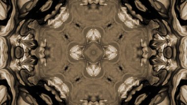 Soyut boya fırça mürekkep patlayabilir formanın düzgün kavramı simetrik desen süs dekoratif Kaleidoscope hareketi geometrik daire ve yıldız şekiller