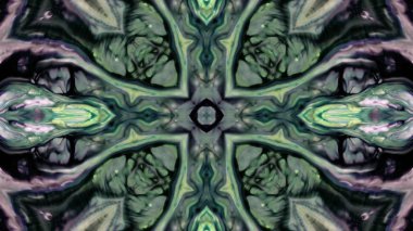 Soyut boya fırça mürekkep patlayabilir formanın düzgün kavramı simetrik desen süs dekoratif Kaleidoscope hareketi geometrik daire ve yıldız şekiller