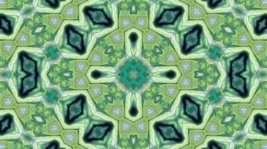 Soyut boya fırça mürekkep patlayabilir formanın düzgün kavramı simetrik desen süs dekoratif Kaleidoscope hareketi geometrik daire ve yıldız şekiller