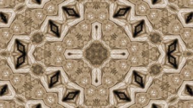 Soyut boya fırça mürekkep patlayabilir formanın düzgün kavramı simetrik desen süs dekoratif Kaleidoscope hareketi geometrik daire ve yıldız şekiller