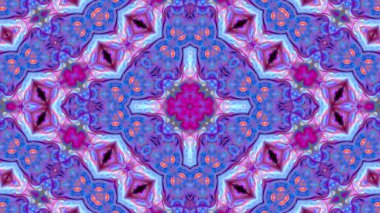 Soyut boya fırça mürekkep patlayabilir formanın düzgün kavramı simetrik desen süs dekoratif Kaleidoscope hareketi geometrik daire ve yıldız şekiller