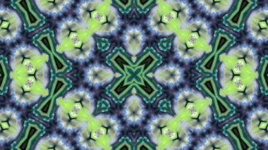 Soyut boya fırça mürekkep patlayabilir formanın düzgün kavramı simetrik desen süs dekoratif Kaleidoscope hareketi geometrik daire ve yıldız şekiller