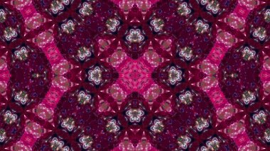 Soyut boya fırça mürekkep patlayabilir formanın düzgün kavramı simetrik desen süs dekoratif Kaleidoscope hareketi geometrik daire ve yıldız şekiller