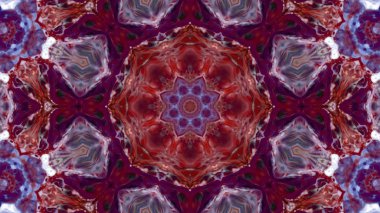 Soyut boya fırça mürekkep patlayabilir formanın düzgün kavramı simetrik desen süs dekoratif Kaleidoscope hareketi geometrik daire ve yıldız şekiller