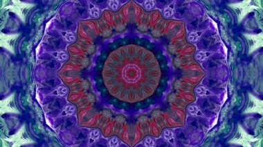 Soyut boya fırça mürekkep patlayabilir formanın düzgün kavramı simetrik desen süs dekoratif Kaleidoscope hareketi geometrik daire ve yıldız şekiller