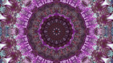 Soyut boya fırça mürekkep patlayabilir formanın düzgün kavramı simetrik desen süs dekoratif Kaleidoscope hareketi geometrik daire ve yıldız şekiller