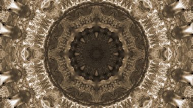 Soyut boya fırça mürekkep patlayabilir formanın düzgün kavramı simetrik desen süs dekoratif Kaleidoscope hareketi geometrik daire ve yıldız şekiller