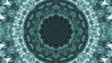 Soyut boya fırça mürekkep patlayabilir formanın düzgün kavramı simetrik desen süs dekoratif Kaleidoscope hareketi geometrik daire ve yıldız şekiller