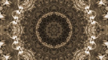 Soyut boya fırça mürekkep patlayabilir formanın düzgün kavramı simetrik desen süs dekoratif Kaleidoscope hareketi geometrik daire ve yıldız şekiller