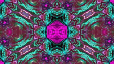 Soyut boya fırça mürekkep patlayabilir formanın düzgün kavramı simetrik desen süs dekoratif Kaleidoscope hareketi geometrik daire ve yıldız şekiller