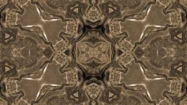 Soyut boya fırça mürekkep patlayabilir formanın düzgün kavramı simetrik desen süs dekoratif Kaleidoscope hareketi geometrik daire ve yıldız şekiller