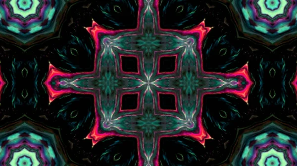 Soyut boya fırça mürekkep patlayabilir formanın düzgün kavramı simetrik desen süs dekoratif Kaleidoscope hareketi geometrik daire ve yıldız şekli