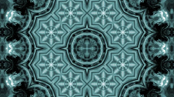 Soyut boya fırça mürekkep patlayabilir formanın düzgün kavramı simetrik desen süs dekoratif Kaleidoscope hareketi geometrik daire ve yıldız şekli