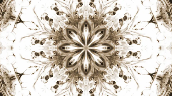 Soyut boya fırça mürekkep patlayabilir formanın düzgün kavramı simetrik desen süs dekoratif Kaleidoscope hareketi geometrik daire ve yıldız şekiller