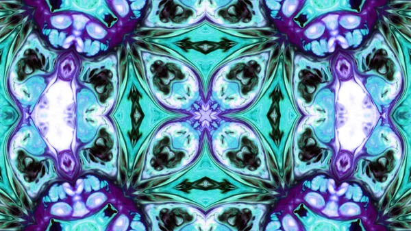 Soyut boya fırça mürekkep patlayabilir formanın düzgün kavramı simetrik desen süs dekoratif Kaleidoscope hareketi geometrik daire ve yıldız şekiller