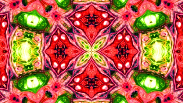 Soyut boya fırça mürekkep patlayabilir formanın düzgün kavramı simetrik desen süs dekoratif Kaleidoscope hareketi geometrik daire ve yıldız şekiller