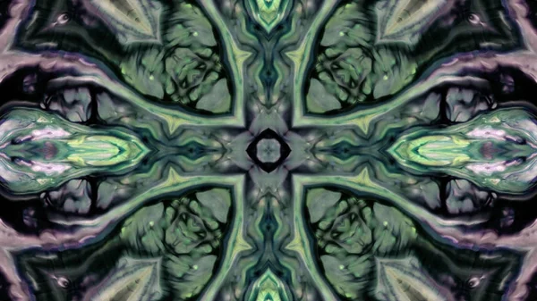 Soyut boya fırça mürekkep patlayabilir formanın düzgün kavramı simetrik desen süs dekoratif Kaleidoscope hareketi geometrik daire ve yıldız şekiller