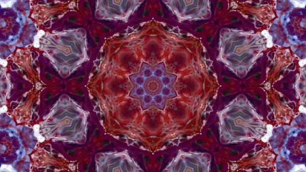 Soyut boya fırça mürekkep patlayabilir formanın düzgün kavramı simetrik desen süs dekoratif Kaleidoscope hareketi geometrik daire ve yıldız şekiller