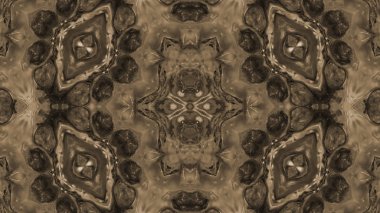 Soyut boya fırça mürekkep patlayabilir formanın düzgün kavramı simetrik desen süs dekoratif Kaleidoscope hareketi geometrik daire ve yıldız şekiller