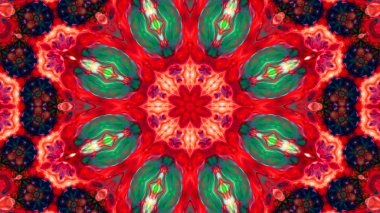 Soyut boya fırça mürekkep patlayabilir formanın düzgün kavramı simetrik desen süs dekoratif Kaleidoscope hareketi geometrik daire ve yıldız şekiller