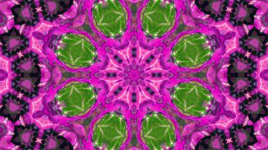 Soyut boya fırça mürekkep patlayabilir formanın düzgün kavramı simetrik desen süs dekoratif Kaleidoscope hareketi geometrik daire ve yıldız şekiller