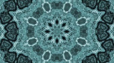 Soyut boya fırça mürekkep patlayabilir formanın düzgün kavramı simetrik desen süs dekoratif Kaleidoscope hareketi geometrik daire ve yıldız şekiller