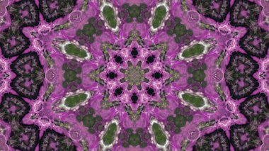 Soyut boya fırça mürekkep patlayabilir formanın düzgün kavramı simetrik desen süs dekoratif Kaleidoscope hareketi geometrik daire ve yıldız şekiller