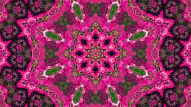 Soyut boya fırça mürekkep patlayabilir formanın düzgün kavramı simetrik desen süs dekoratif Kaleidoscope hareketi geometrik daire ve yıldız şekiller