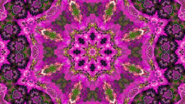 Soyut boya fırça mürekkep patlayabilir formanın düzgün kavramı simetrik desen süs dekoratif Kaleidoscope hareketi geometrik daire ve yıldız şekiller