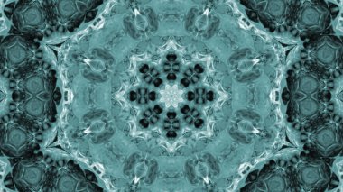 Soyut boya fırça mürekkep patlayabilir formanın düzgün kavramı simetrik desen süs dekoratif Kaleidoscope hareketi geometrik daire ve yıldız şekiller