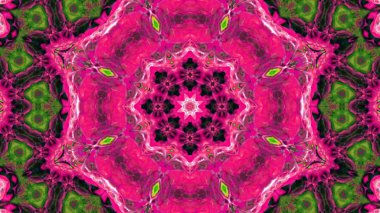 Soyut boya fırça mürekkep patlayabilir formanın düzgün kavramı simetrik desen süs dekoratif Kaleidoscope hareketi geometrik daire ve yıldız şekiller