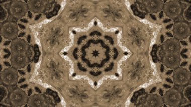 Soyut boya fırça mürekkep patlayabilir formanın düzgün kavramı simetrik desen süs dekoratif Kaleidoscope hareketi geometrik daire ve yıldız şekiller