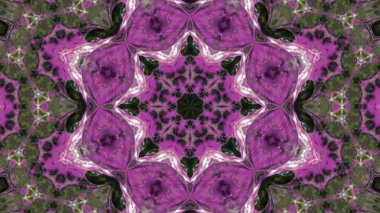 Soyut boya fırça mürekkep patlayabilir formanın düzgün kavramı simetrik desen süs dekoratif Kaleidoscope hareketi geometrik daire ve yıldız şekiller