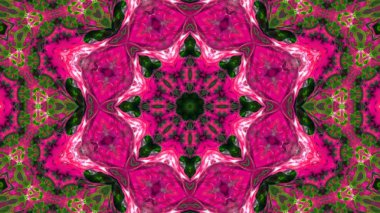 Soyut boya fırça mürekkep patlayabilir formanın düzgün kavramı simetrik desen süs dekoratif Kaleidoscope hareketi geometrik daire ve yıldız şekiller