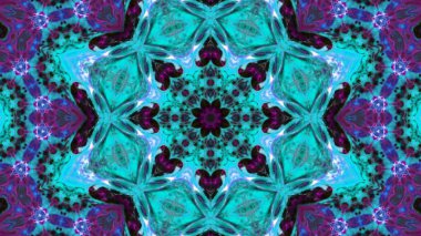 Soyut boya fırça mürekkep patlayabilir formanın düzgün kavramı simetrik desen süs dekoratif Kaleidoscope hareketi geometrik daire ve yıldız şekiller