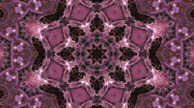 Soyut boya fırça mürekkep patlayabilir formanın düzgün kavramı simetrik desen süs dekoratif Kaleidoscope hareketi geometrik daire ve yıldız şekiller