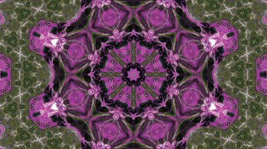 Soyut boya fırça mürekkep patlayabilir formanın düzgün kavramı simetrik desen süs dekoratif Kaleidoscope hareketi geometrik daire ve yıldız şekiller