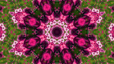 Soyut boya fırça mürekkep patlayabilir formanın düzgün kavramı simetrik desen süs dekoratif Kaleidoscope hareketi geometrik daire ve yıldız şekiller