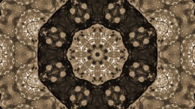 Soyut boya fırça mürekkep patlayabilir formanın düzgün kavramı simetrik desen süs dekoratif Kaleidoscope hareketi geometrik daire ve yıldız şekiller