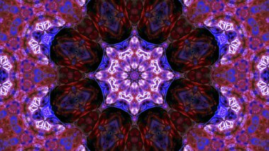 Soyut boya fırça mürekkep patlayabilir formanın düzgün kavramı simetrik desen süs dekoratif Kaleidoscope hareketi geometrik daire ve yıldız şekiller