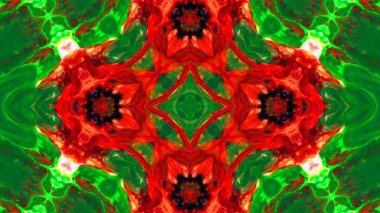 Soyut boya fırça mürekkep patlayabilir formanın düzgün kavramı simetrik desen süs dekoratif Kaleidoscope hareketi geometrik daire ve yıldız şekiller