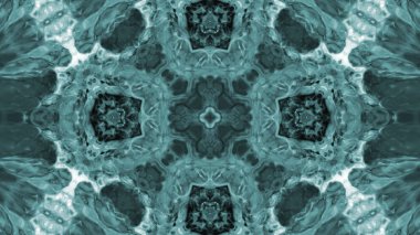 Soyut boya fırça mürekkep patlayabilir formanın düzgün kavramı simetrik desen süs dekoratif Kaleidoscope hareketi geometrik daire ve yıldız şekiller